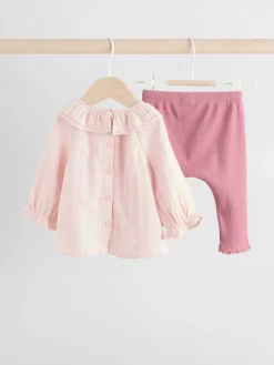 Sale Next Rose rose - Haut bébé à manches longues et leggings Ensemble 2 pièces (0mois-2ans)