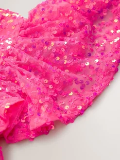 Best Next Rose vif - Manches d'ange Sequin Robes de fête (3-16yrs)