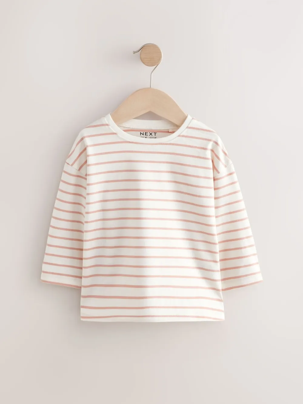 Best Next Rose/Blanc - Lot de 4 T-shirts à manches longues broderie lapin (3mois-7ans)