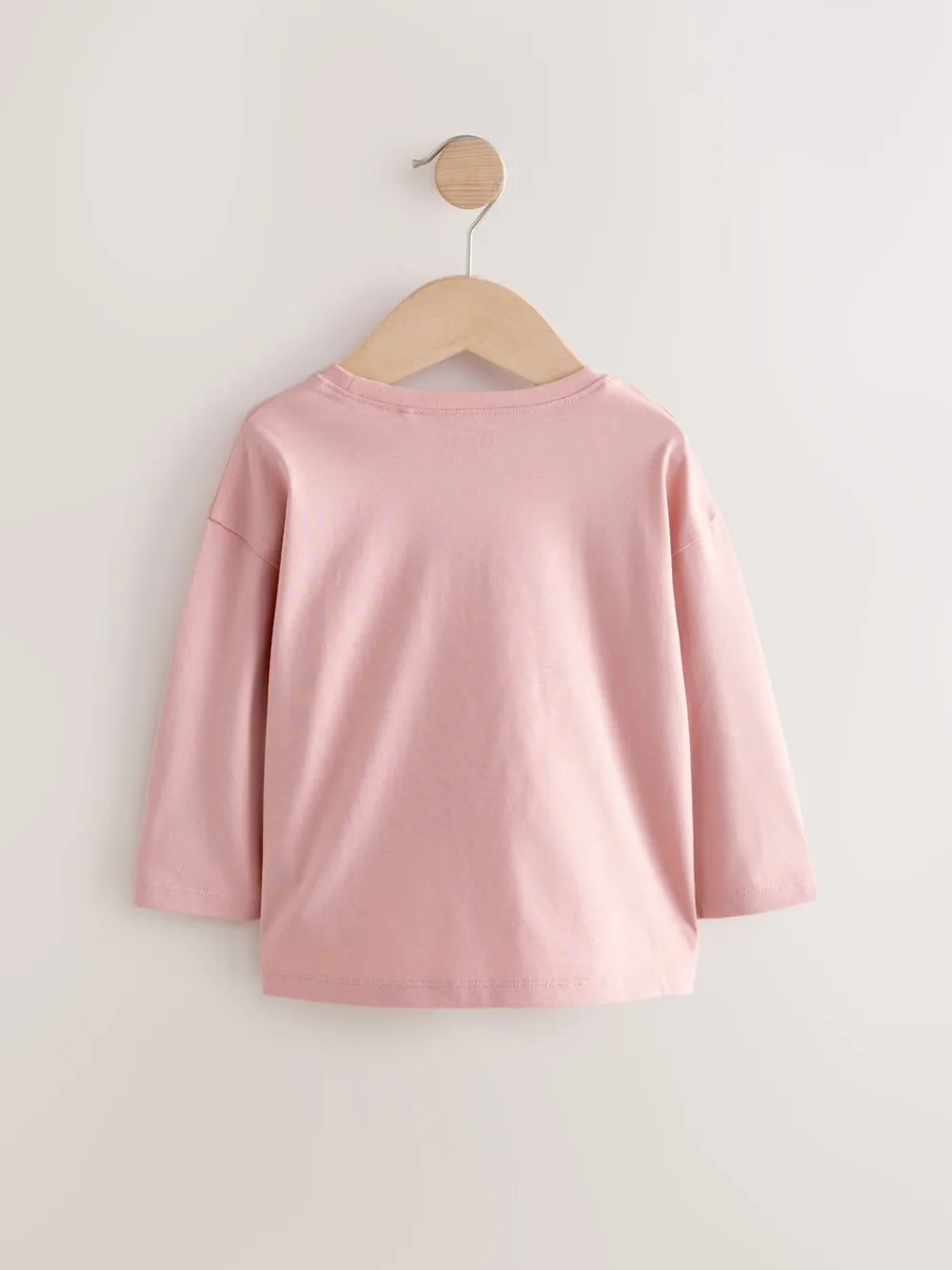 Best Next Rose/Blanc - Lot de 4 T-shirts à manches longues broderie lapin (3mois-7ans)