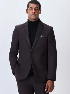 Outlet Next Rouge bordeaux - Coupe sur mesure - Veste de smoking à revers inset