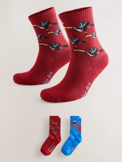 Outlet Next Rouge/Bleu - Lot de 2 chaussettes de sport sous licence Guinness