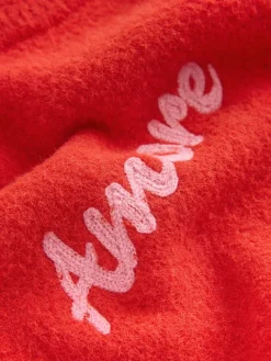 Best Next Rouge/Rose - Pull de Saint-Valentin brodé confortable