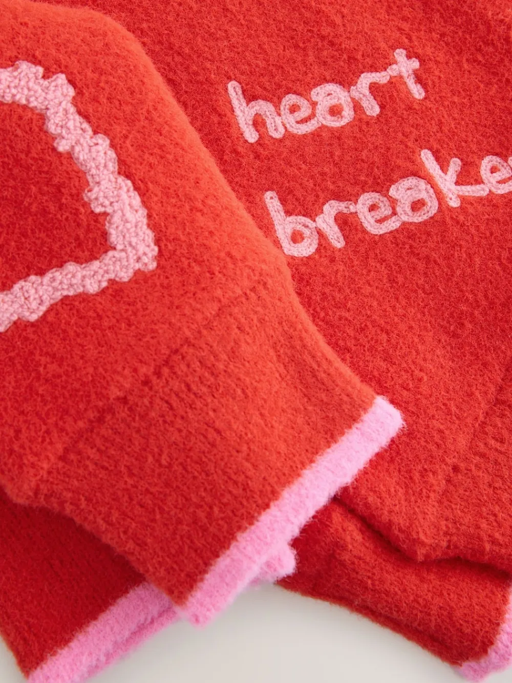 Best Next Rouge/Rose - Pull de Saint-Valentin brodé confortable