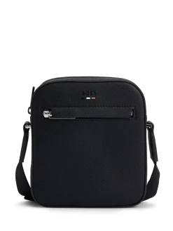 Best BOSS Sac reporter en cuir grainé en fausse fourrure