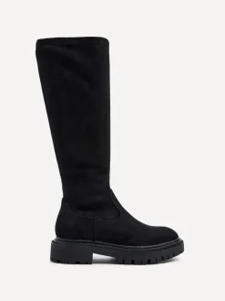 Best Linzi Suede noire - Bottes extensibles Hallie hautes