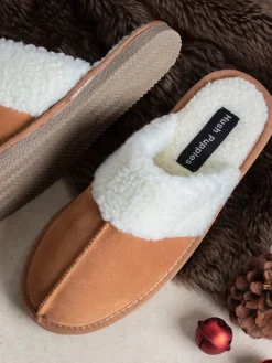 Hush Puppies Tan - Chaussons mules Arianna|Femme Chaussons