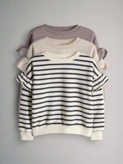 Outlet The Set lot de 3 Sweat-shirts Décontracté à manches volantées