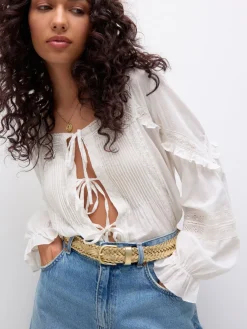 Best Next Tonalité d'or - Ceinture en cuir tressé à la main
