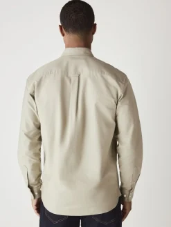 Clearance Next - Ajustement régulier - Chemise Oxford à manches longues vert