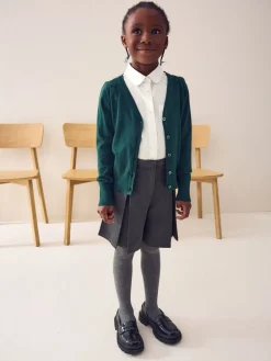 New Next - Cardigan à col en V Cotton Rich School (3-16ans) Vert