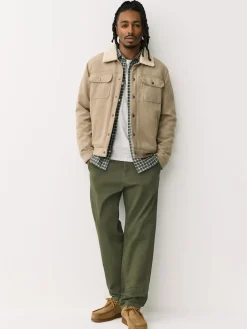 New Next - Coupe fuselée régulière - Pantalon chino stretch Vert