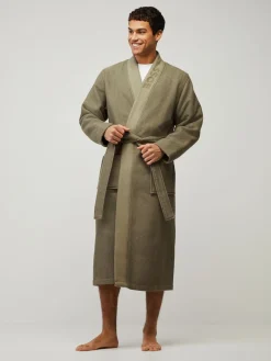 BOSS Vert - Peignoir gaufré à logo|Homme Robes De Chambre Et Peignoirs