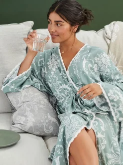 Discount Laura Ashley - Peignoir Josette Vert