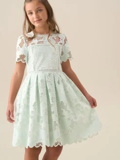 Angel & Rocket Vert - Robe Maeva en dentelle menthe| Robes