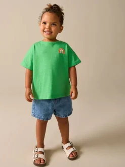 Best Next Vert arc-en-ciel - T-shirt brodé à manches courtes (3mois à7ans)