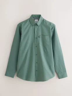 Best Next - Slim Fit (Slim Fit) - Chemises Oxford boutonnées Easy Iron Vert écume de mer