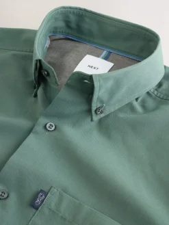 Best Next - Slim Fit (Slim Fit) - Chemises Oxford boutonnées Easy Iron Vert écume de mer