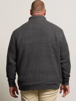 Hot BadRhino Big & Tall Veste zippée en maille torsadée doublée de sherpa