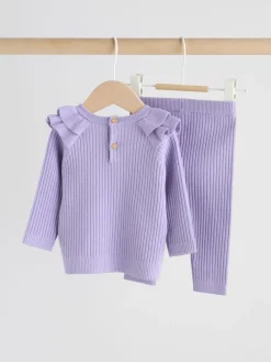 Next - Ensemble Pull et Leggings en maille Bébé 2 Pièces (0mois-3ans)| Ensembles Et Tenues Coordonnées|Pulls Et Tricots