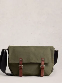 Sale White Stuff sac messager Charlie en toile